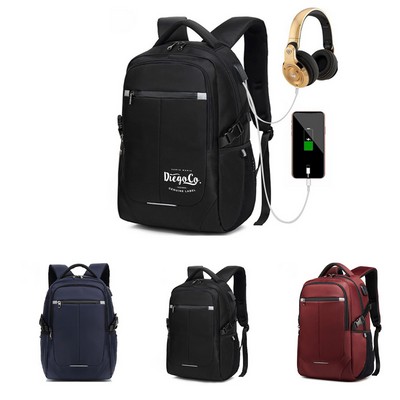 Waterproof Backpack with USB Charging Port