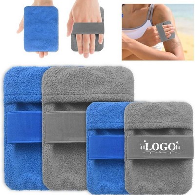 Custom Portable Coral Fleece Beach Sand Removal Bag