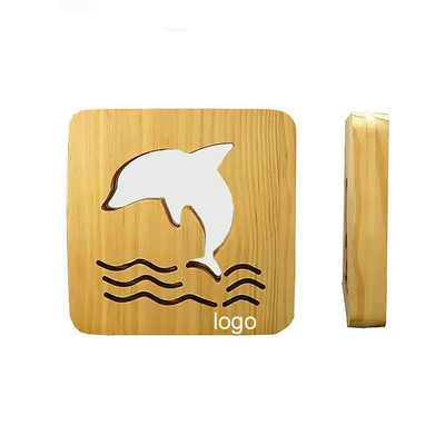LED Wood Table Lamp