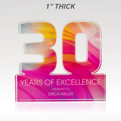 1" Acrylic Numerals Style 30 – Plus Series