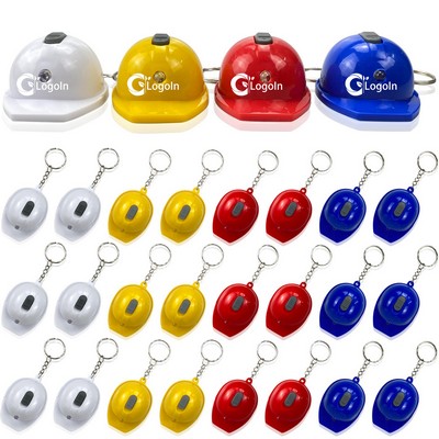 Construction Helmet Flashlight Keychain Miniature