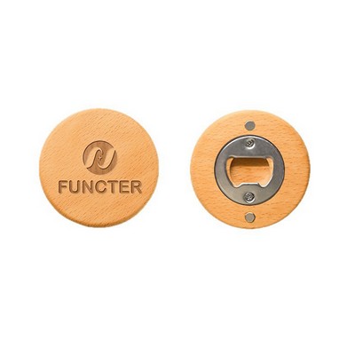 Magnetic Solid Wood Bottle Opener