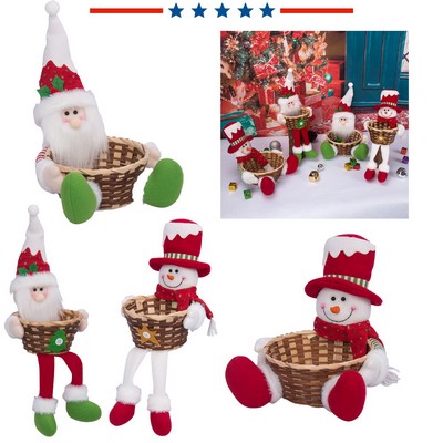 Christmas Candy Storage Basket Short-Leg