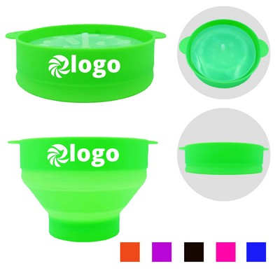 Innovative Household Collapsible Expandable Silicone Popcorn Bowl With Lid Microwave Safe