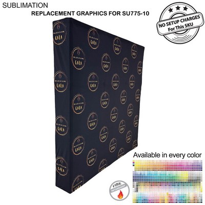 Replacement Graphics for 7.5' Straight Wall Tension Fabric w/Wrap End Caps