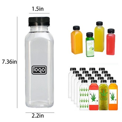 16oz Square Plastic Juice Bottle