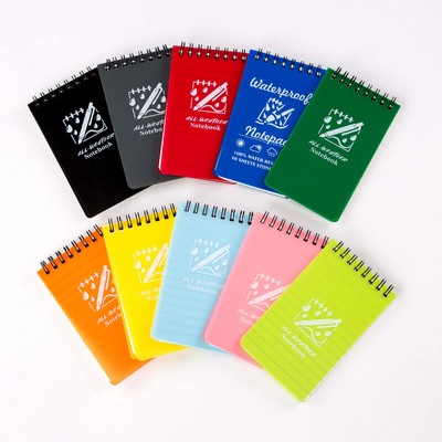Waterproof Stone Paper Notebook Indestructible Wire-Bound Pocket Notepad All-Weather Tear-Resist