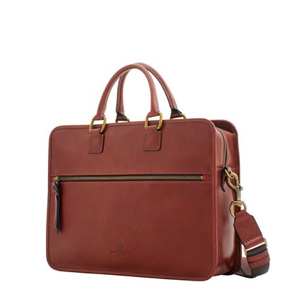 Dooney & Bourke Chestnut Brown Florentine Brooklyn Briefcase