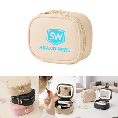 Mini LED Travel Makeup Bag