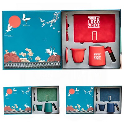 4-in-1 Traditional Chinese Cultural Tea Cup Gift Set