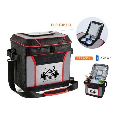 24-Can Insulated Cooler Bag W/Top Access Lid