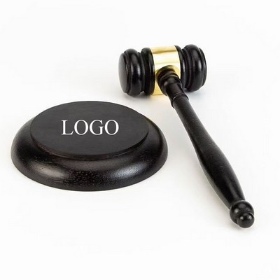 Wooden Gavel and Block Set