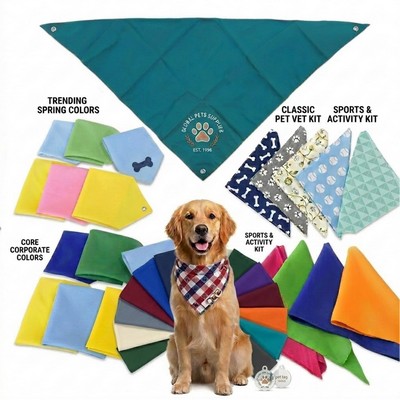 Custom Sublimation Pet Bandana Triangle Bib for Promotional Events and Pet Branding