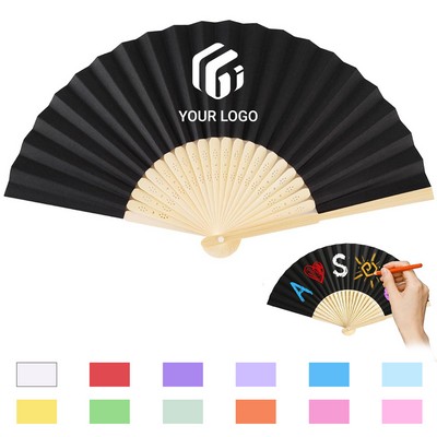 Wedding party home decor DIY gift folding paper hand fan