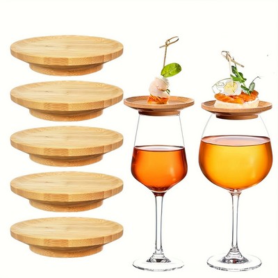 Wooden Wine Glass Charcuterie Board Topper Lid