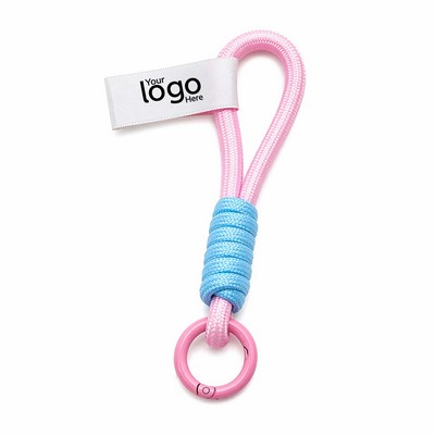 Contrast Color Paracord Lanyard Keychain