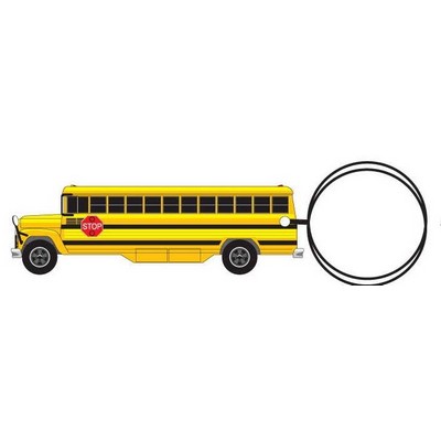 School Bus Executive Keychain w/Mirrored Back (4 Square Inch)
