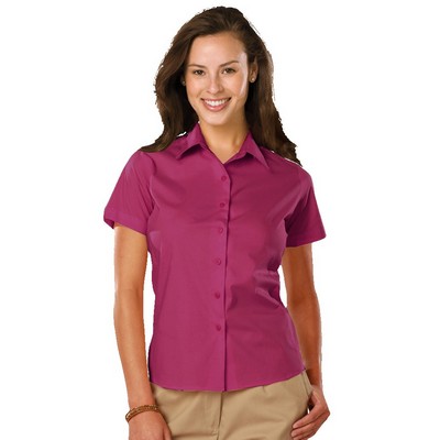 Ladies' Short Sleeve Stretch Poplin Shirt