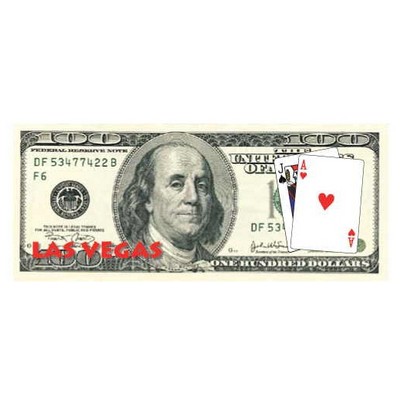 Las Vegas Blackjack $100 Bill Maxi Magnet (4 Square Inch)