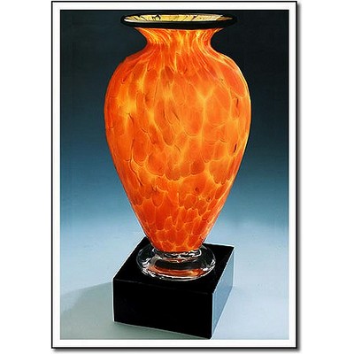 Fireblaze Mercury Vase w/ Marble Base (4.25"x9.75")