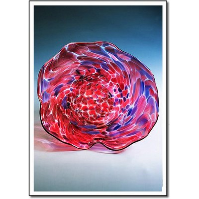 Sakura Art Glass Bowl w/ Marble Base (6.5"x5")