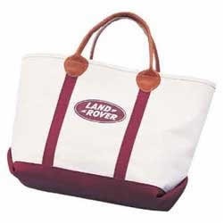 22 Oz. Natural Canvas Leather Handle Boat Tote Bag (28" x 16" x 10")