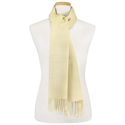 Ivory 100% Alpaca Scarf 11" x 70"