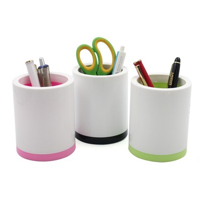 Cylinder Multi-Functional Double Wall Pen Container