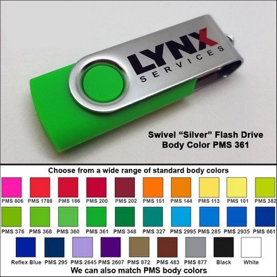 Swivel Flash Drive - 1 GB Memory - Body PMS 361