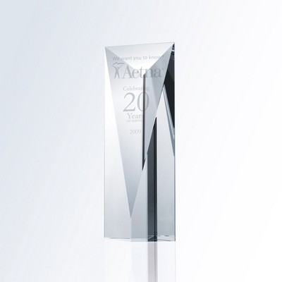 Large Super Goldwell Tower Crystal Award