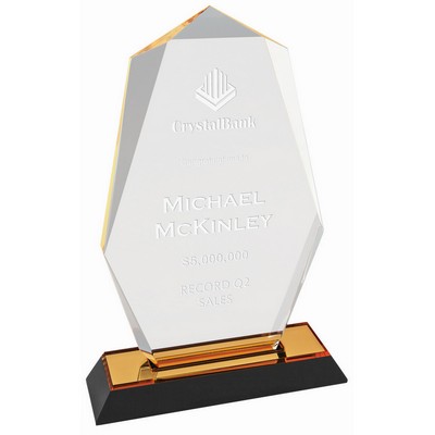 8" Gold Octagon Point Impress Acrylic Award