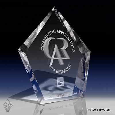 Arrow Series Crystal Award (6" x 6 ¼" x 1 1/8")