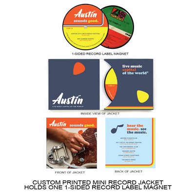 Single Sleeve - 1-Sided Record Label Magnets