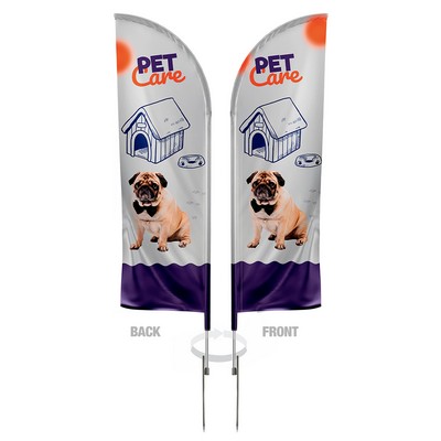 Feather Flag Double 10 ft Pole/spike base