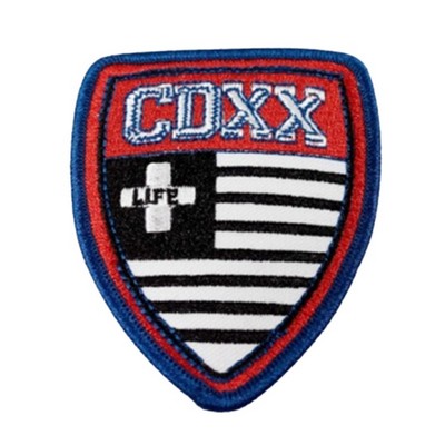 6" Custom 100% Embroidered Patches - Hoop-and-Loop Back