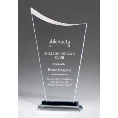 Wavy Glass Award, 8.5"H