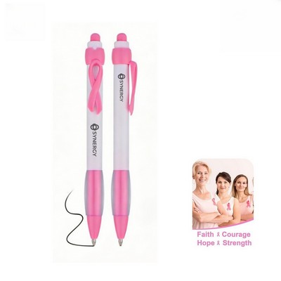 Pink Ribbon Breast Cancer Awareness Pen - Ocean