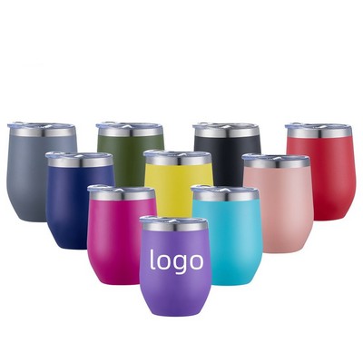 12 oz Stainless Steel Wine Goblet