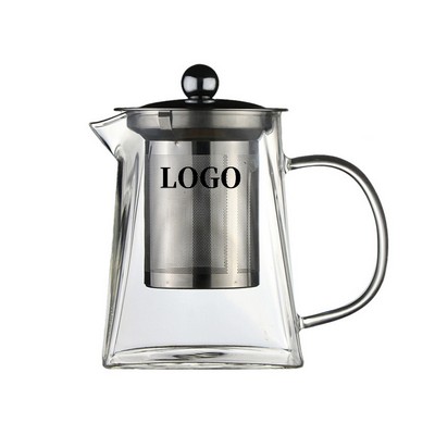 750 Ml Small Clear High Borosilicate Glass Tea Pot
