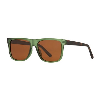 Diego Matte Olive Green & Walnut Polarized Sunglasses
