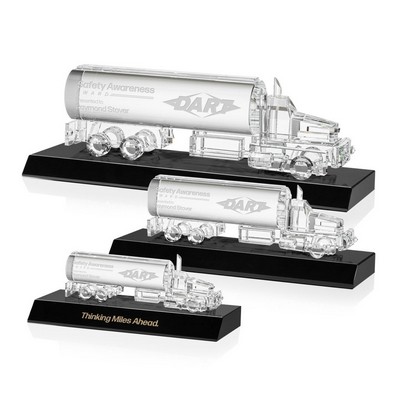 Crystal Oil Tanker on Base - Black