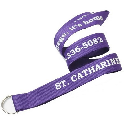 3/4" USA Made Polyester Lanyard w/ ID Badge Holder