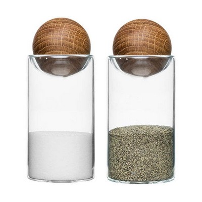 Sagaform Nature Salt & Pepper Shakers w/Oak Stoppers, Set Of 2