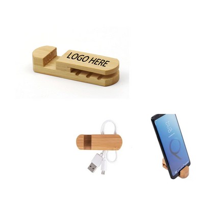 2" 1 Bamboo Phone Stand