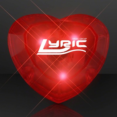 Huge Gem Flashing Heart Rings - PRINTED