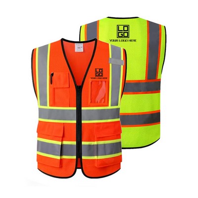 Breathable Mesh Reflective Adult Safety Vest