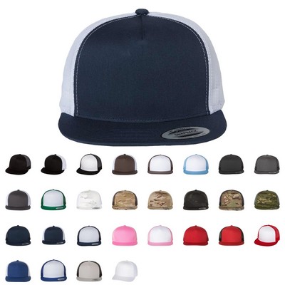 YP Classics® Classic Trucker Snapback Hat w/Flat Bill (Lot of 100)