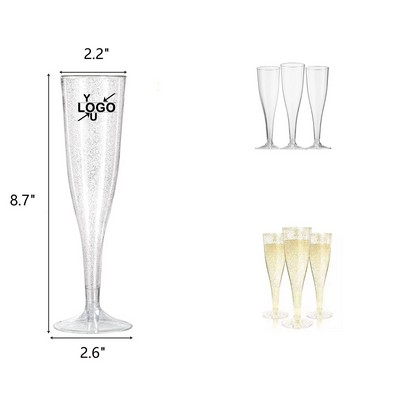 4.5oz Disposable Plastic Champagne Flutes