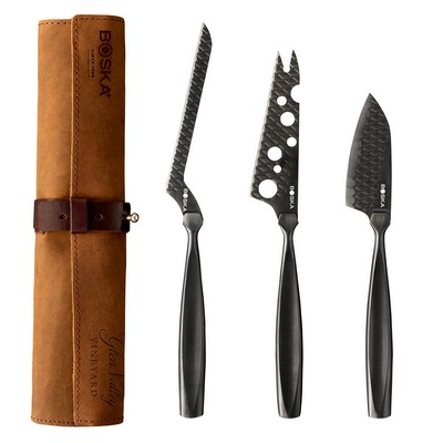 BOSKA® Cheese Knife Set Monaco+ Dark - Black