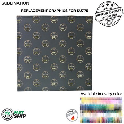 72Hr Fast Ship - Replacement Graphics for 7.5' Straight Wall Tension Fabric w/Velcro® On The Back